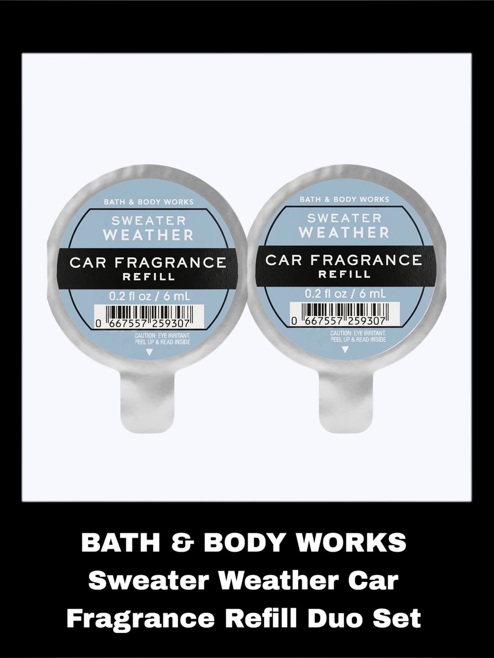 BATH & BODY WORKS Sweater Weather Car Fragrance Refill Duo Set